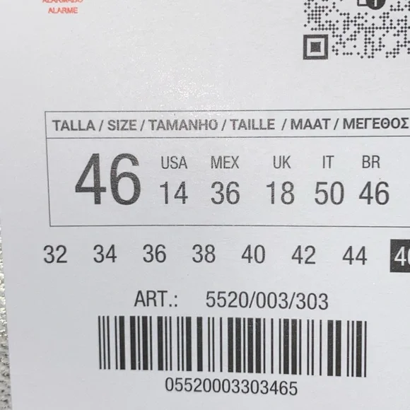 NWT. Zara TRF Metallic Effect High-Waisted Jeans. Size 12, 14. - Picture 10 of 12